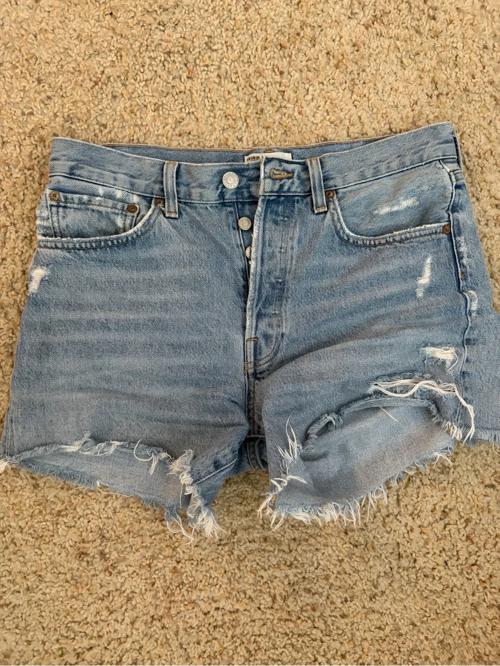 AGOLDE Parker Long Denim Shorts - Size 27